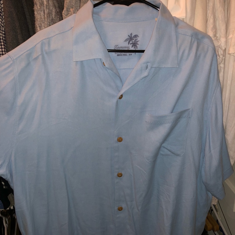 Tommy Bahama Blue Short Sleeve Button Down